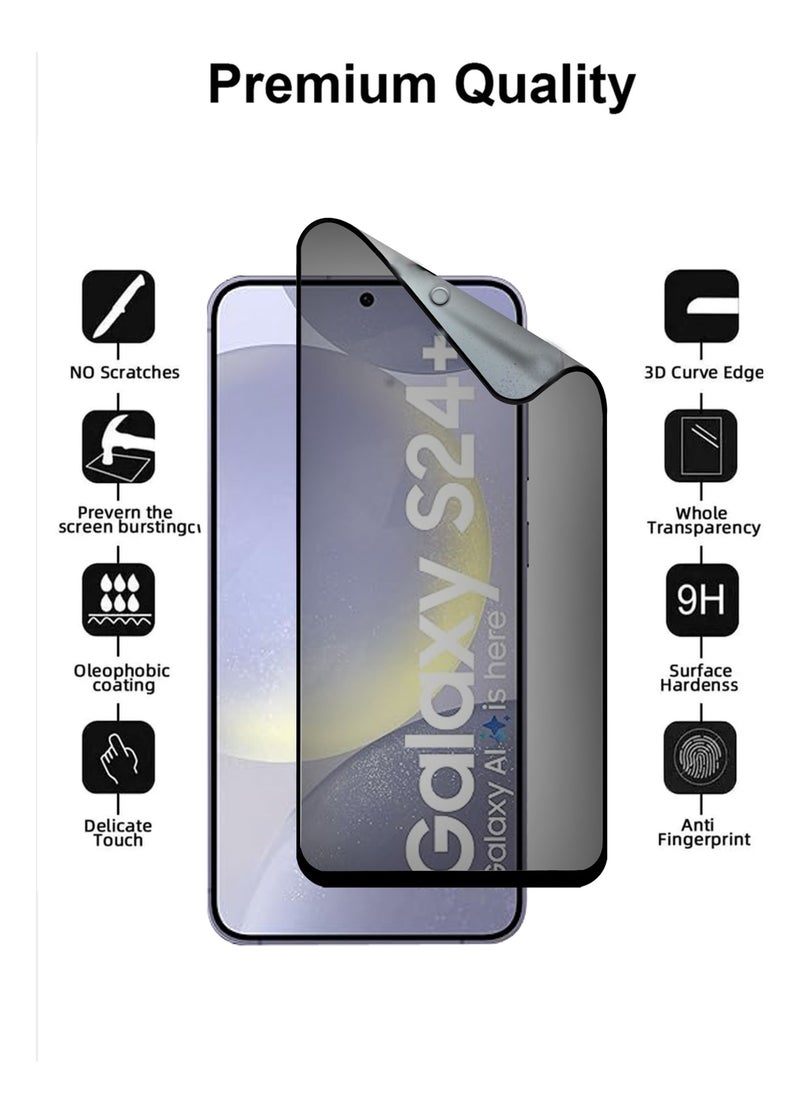 Generic - Samsung Galaxy S24 Plus Matte Ceramic Privacy Screen Protector – Premium Edge to Edge Anti Spy Privacy Ceramic Film, Delicate Touch, Anti-Explosion, Smooth Arc Edge, Easy Installation - Image 1