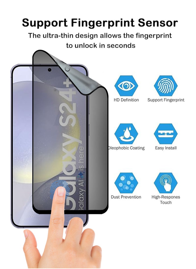 Generic - Samsung Galaxy S24 Plus Matte Ceramic Privacy Screen Protector – Premium Edge to Edge Anti Spy Privacy Ceramic Film, Delicate Touch, Anti-Explosion, Smooth Arc Edge, Easy Installation - Image 1