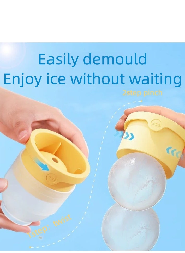 Generic Round Ice Cube Maker Silicone Large Ball Shape Spherical Ice Cube Mould Machine Quick Freezer Kitchen Gadgets  - Image 4