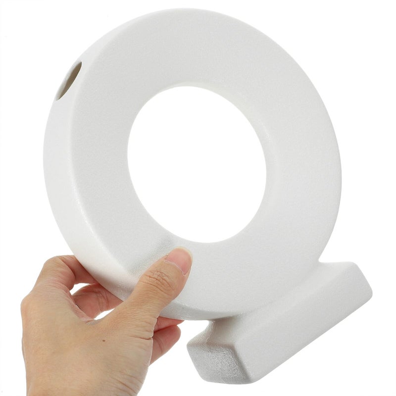 Ceramic Hydroponic Vase White Small Circle Tabletop Decor for Home Office - Image 5