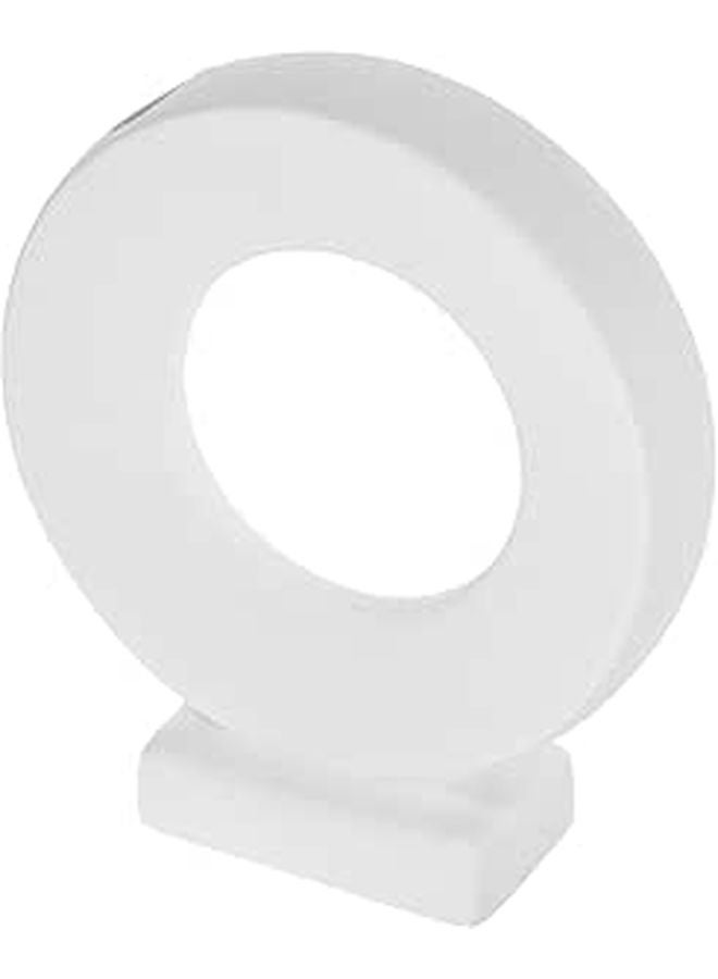 Ceramic Hydroponic Vase White Small Circle Tabletop Decor for Home Office - Image 1