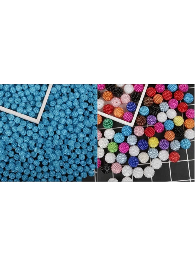 10mm 50pcs Acrylic Beads Bayberry Beads Round Loose Beads Fit Europe Beads for Jewelry Making DIY Accessories Headwear Accessories ( of 50 Pcs 50x1, Random/Mix - Multi Colour)  - Image 2