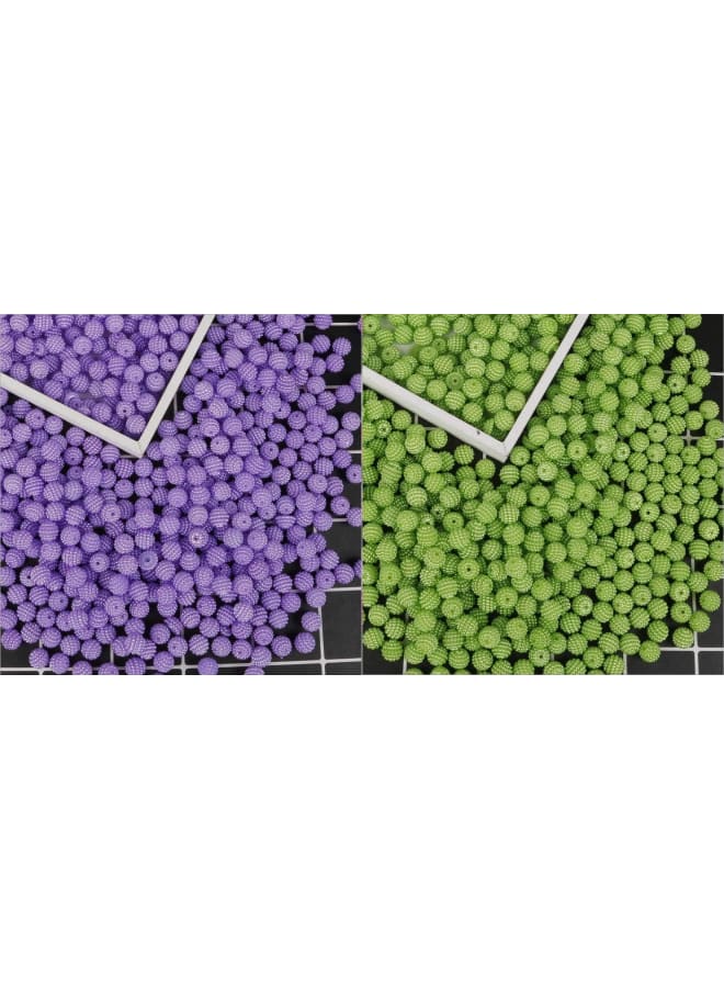 10mm 50pcs Acrylic Beads Bayberry Beads Round Loose Beads Fit Europe Beads for Jewelry Making DIY Accessories Headwear Accessories ( of 50 Pcs 50x1, Random/Mix - Multi Colour)  - Image 4