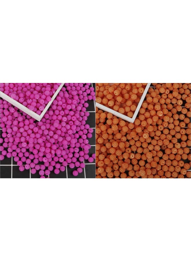 10mm 50pcs Acrylic Beads Bayberry Beads Round Loose Beads Fit Europe Beads for Jewelry Making DIY Accessories Headwear Accessories ( of 50 Pcs 50x1, Random/Mix - Multi Colour)  - Image 5