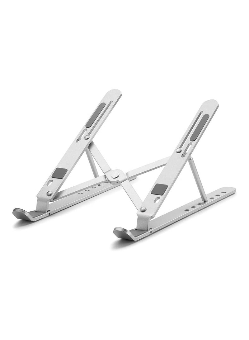 Aluminum Laptop Stand Adjustable Laptop Holder for Desk Foldable Computer Stand 7 Angles Anti-Slip Portable Riser for MacBook Air Thinkpad Tablet and iPad - Image 1