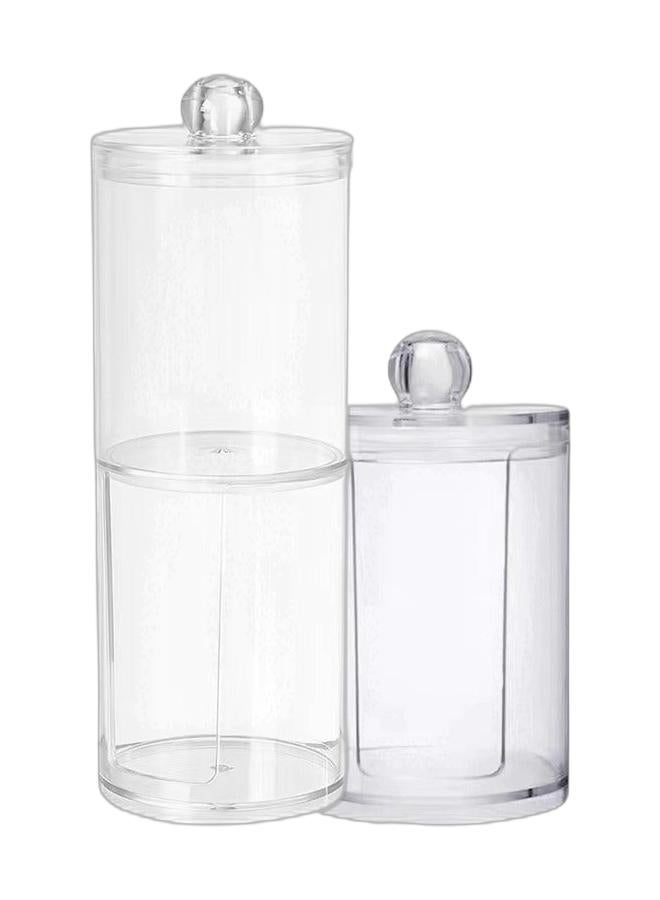 حاوية وسادات قطنية بطبقتين وحامل لتخزين أعواد القطن بطبقة واحدة - Image 1