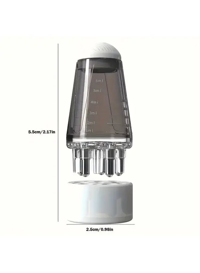 White Portable Scalp Applicator Massage Comb For Hair Oil Guided Massaging All Hair Types 1pc - Image 4