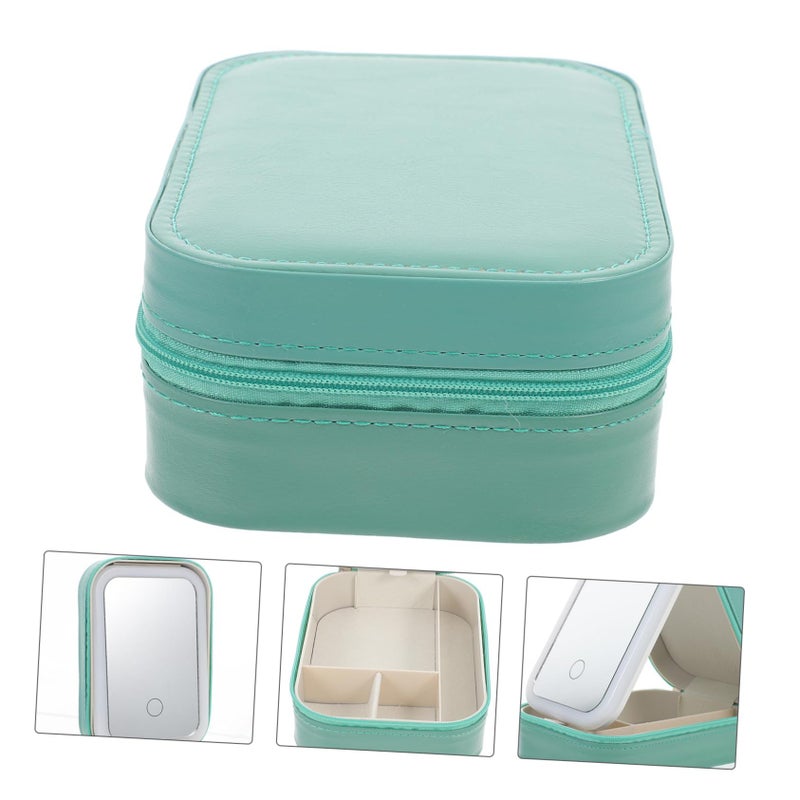Travel Makeup Case with LED Mirror Portable Cosmetic Organizer Bag for Women - Image 5