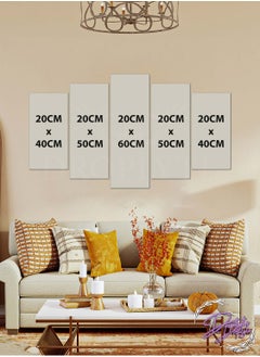 Droplyte 5 Piece Road through the Forest Painting Decorative Wall Art Wall Decor Card Board MDF Home Decor for Living Room, Drawing Room, Office Room and Bedroom 100CM x 60CM  - Image 3