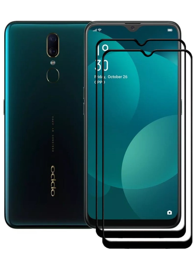 ACLIX 2 Pieces Antistatic ESD Dustproof Premium Quality High Definition Tempered Glass Screen Protector Designed For Oppo F11 - Image 1