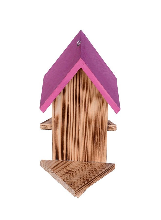 بيت طيور Cket® بتصميم أنيق، بيت معلق على شكل أرجوحة، صندوق تعشيش للعصافير والببغاوات والكناري، صديق للبيئة، مصنوع من الخشب النقي، مناسب للحديقة والشرفة J-206 - Image 5