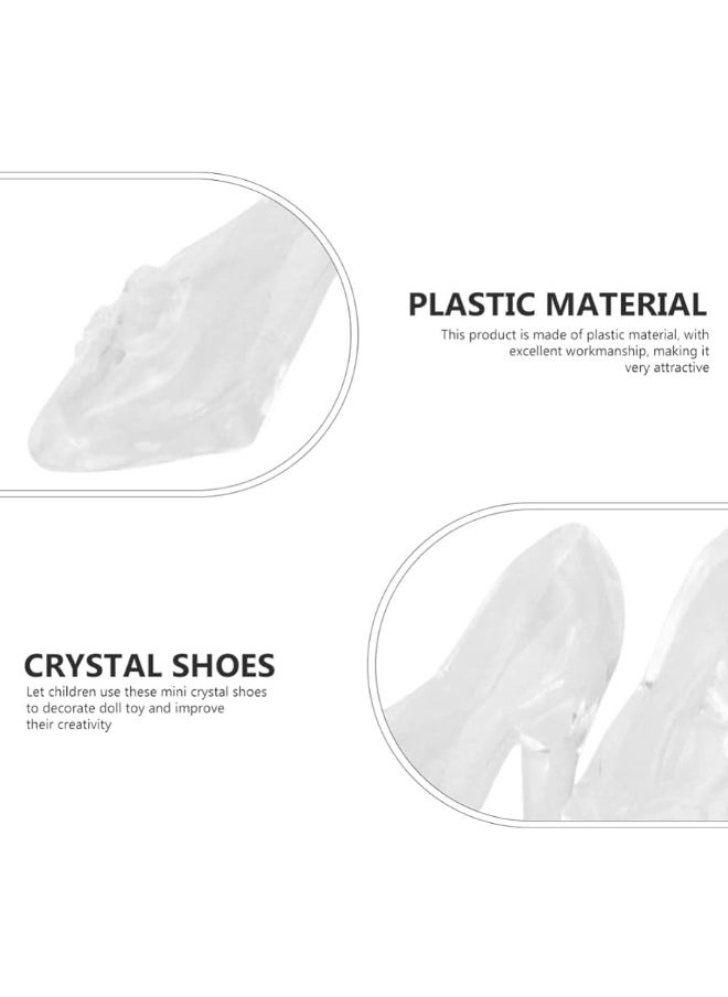 TOYANDONA - TOYANDONA 30 Pairs Doll Shoes Fashion Doll High Heels Shoes Miniature Doll Shoes Mini Doll Costume Accessories for Girls Dollhouse Crafts  Clear - Image 1