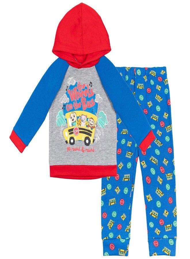 CoComelon JJ Infant Baby Boys Fleece Pullover Hoodie and Pants Outfit Set Blue 18 Months - Image 1