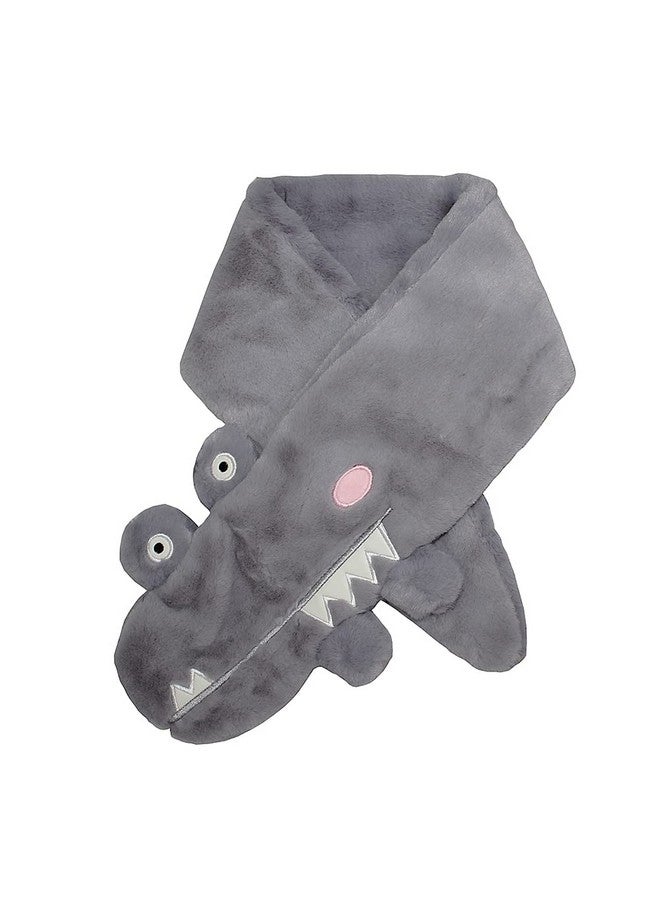 INFISPACE® Kid's Animal Theme Thick Fleece Plush Muffler & Neck Wrap- Crocodile - Image 2