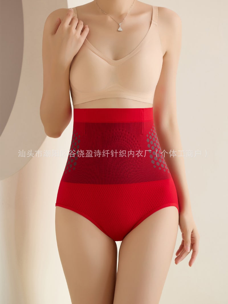 Seamless High-Waisted Shapewear Pants Honeycomb Tummy Control Panties Tight Briefs Tume Popular Underwear - Image 1