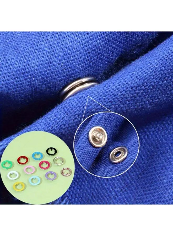 50 مجموعة أزرار ضغط ملونة مع كماشة يدوية لحرف خياطة الملابس - Image 3