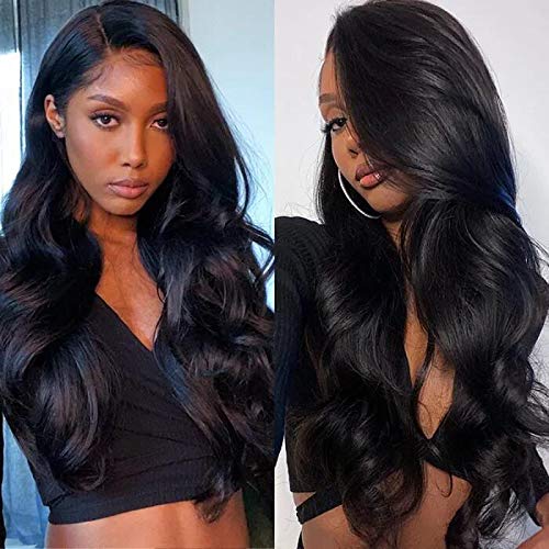 Unice Hair Brazilian Body Wave 3 Bundles with Free Part Lace Closure Unprocessed Virgin Human Hair Weave Extensions (20 22 24+18) - Image 2