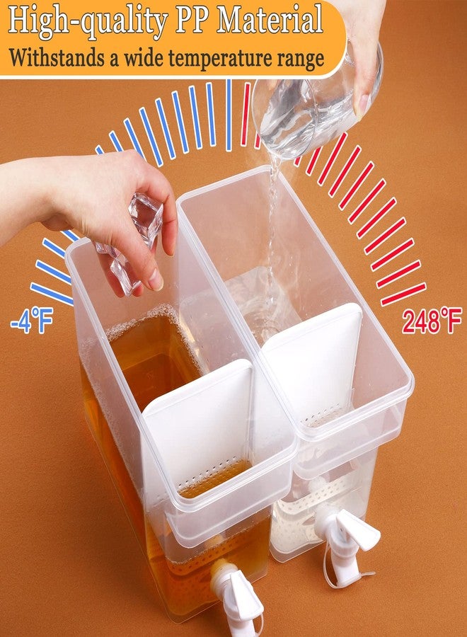 Breroa 3 Pieces 3.5 Liter Clear Beverage Dispenser with Spigot, Plastic Drink Dispenser for Fridge with Handle Clean Brush, Iced Juice Lemonade Dispensers for Parties & Daily Use,12.2 x 5.5 x 6.9 Inch - Image 5