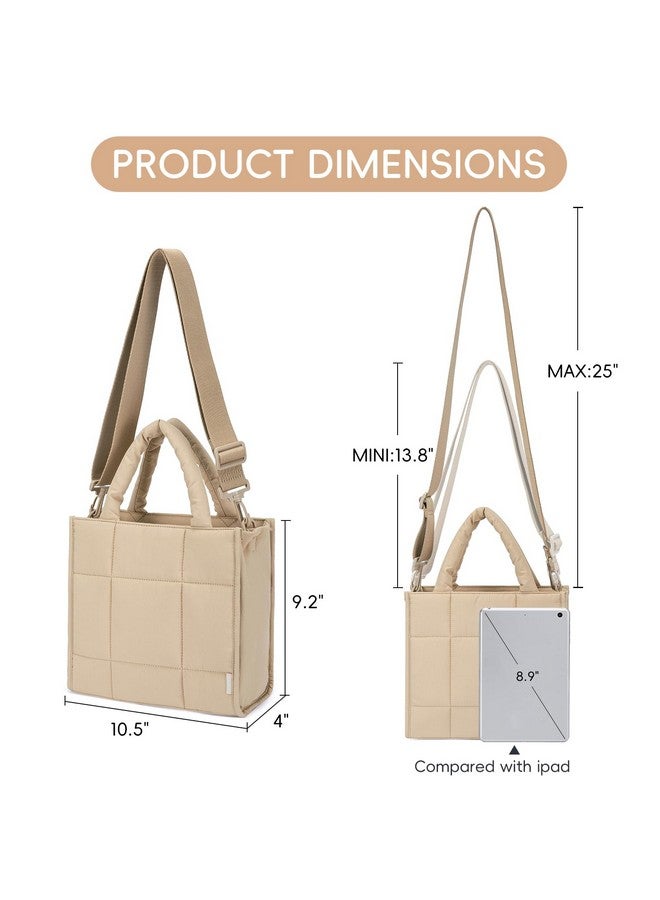 CLUCI Puffer Tote Bag for Women, Quilted Puffy Handbag, Lightweight Travel Crossbody Bag, Shoulder Purses for Shop Work Gym - Image 3