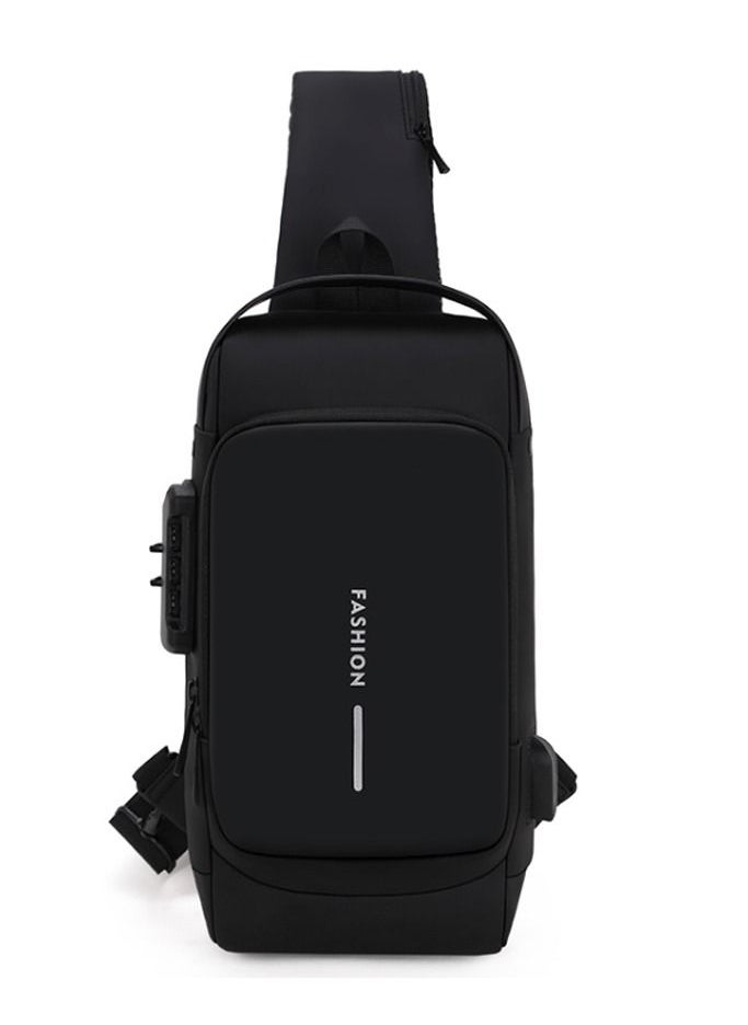 FASHION Password Lock Motorcycle Bag Men Motorcycle Bag with USB Charger Multifunctional Saddlebag Sports Waist Bag Anti-theft  - Image 3