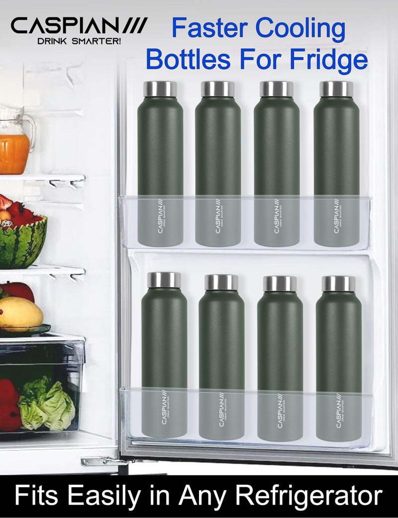CASPIAN /// Astra ISI Certified Stainless Steel Water Bottle 1ltr. (Multicolors, 1 Litre, Set of 3) |Leak Proof Thunder for Fridge Home Office Travel School Kids Boys Girls Adults Sports Gym|BPA Free - Image 5