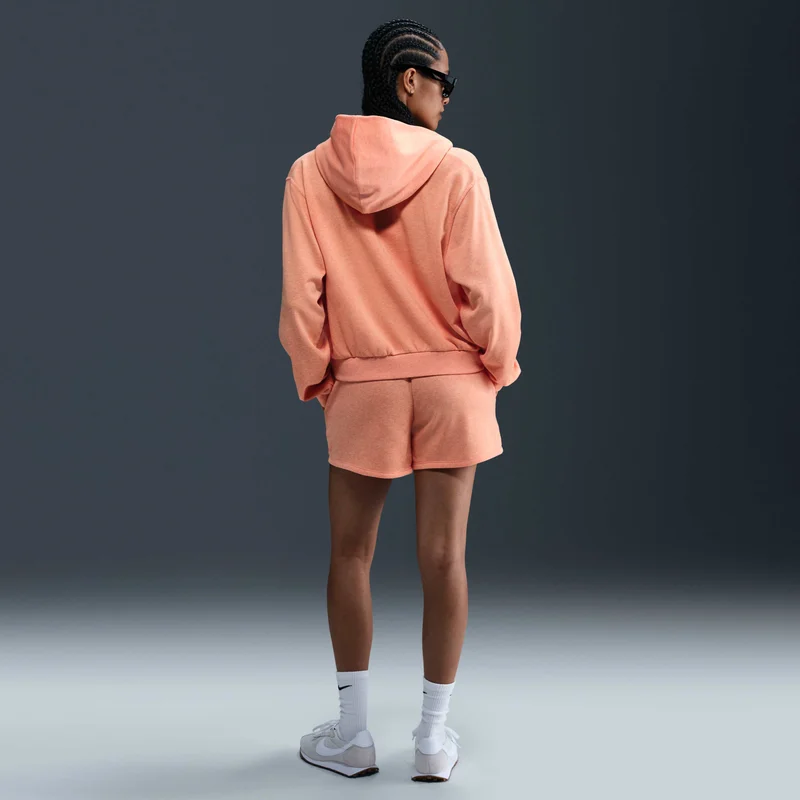 Nike Peach Women's Sportswear Chill Terry Full-Zip Hoodie for Women | Best Price UAE