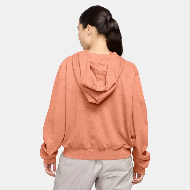 Nike Peach Women's Sportswear Chill Terry Full-Zip Hoodie for Women | Best Price UAE