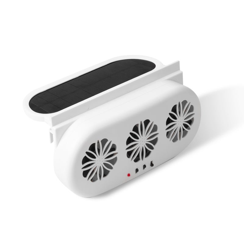 Solar Powered Car Exhaust Fan with USB - Image 1