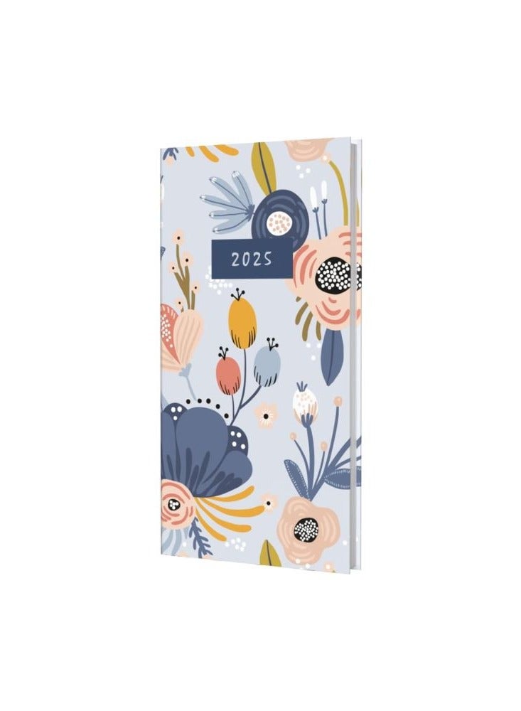 Collins Collins Enchanted 2025 Planner - Pocket Week To View Diary - Light Blue - (ENSP3.57-25) - Hardback Pocket Weekly Diary with Floral Design  - Image 1
