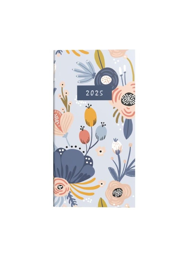 Collins Collins Enchanted 2025 Planner - Pocket Week To View Diary - Light Blue - (ENSP3.57-25) - Hardback Pocket Weekly Diary with Floral Design  - Image 2