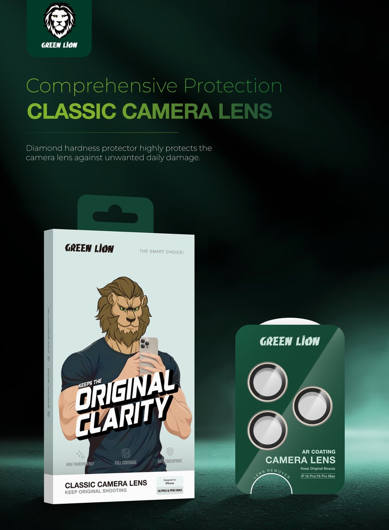 GREEN LION Classic Camera Lens for iPhone 16 Pro/Pro Max / Anti Reflective / Anti Fingerprint / Scratch Resistant / 360° Protection / Diamond Hardness / High Definition - Copper Gold - Image 2