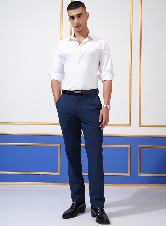 HIGHLANDER Solid Slim Fit Collared Shirt - Image 2