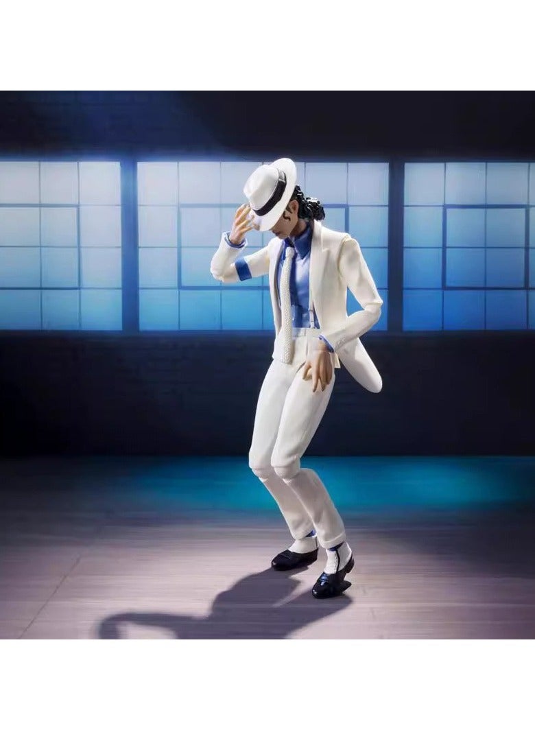 General Michael Jackson Michael crime master white clothes moonwalk figure ornament for fans and friends (16cm)  - Image 3