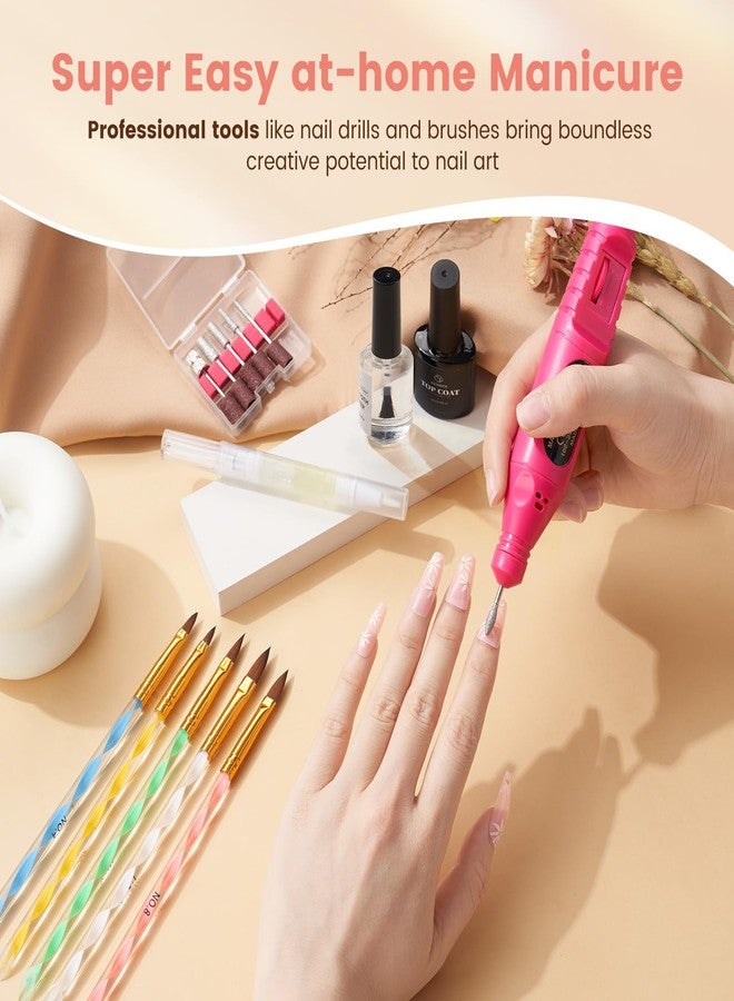 Wilfniee Nail Kit for Beginners with Everything: Practice Nail Hand U V Lamp Acrylic Nail Liquid Set with Drill Starter Nail Set Gifts for Beginners Home Salon - Image 5