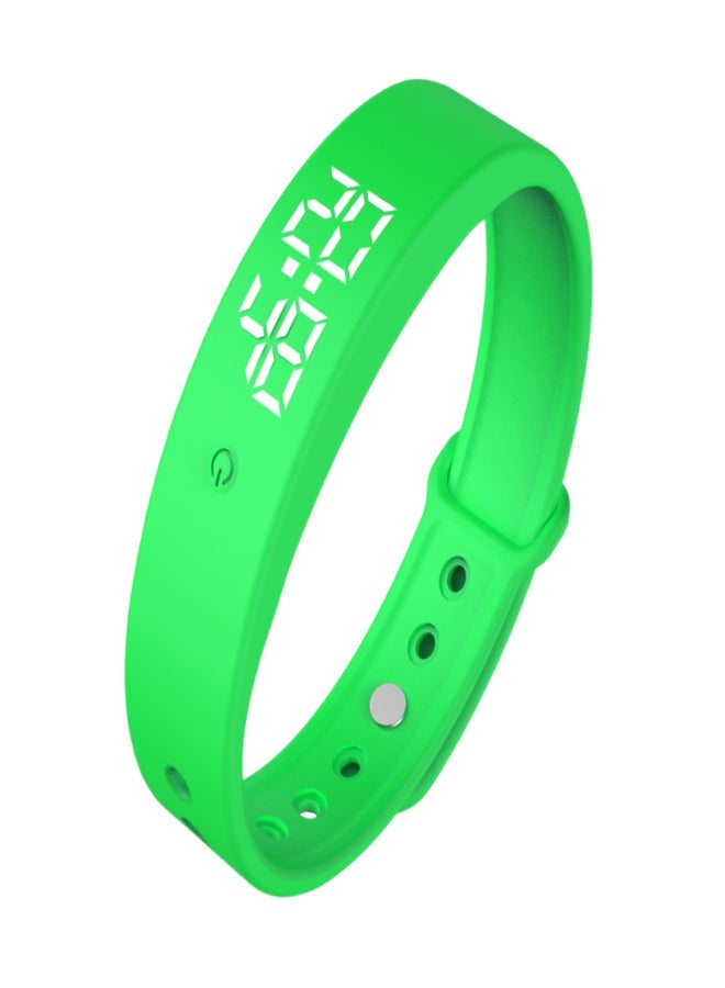 Severe sleepers vibrate alarm clock bracelet, silent wake-up smart wristband alarm clock, green - Image 1