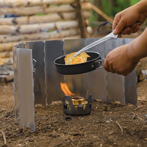 Fapiwen Camp Stove Windscreen, 10 Plates Aluminum Windshield for Camping Wood Stove with Drawstring Bag, Lightweight Folding Windproof Outdoor Stove Windshield for Camping, Butane Stoves (84 * 24cm) - Image 4