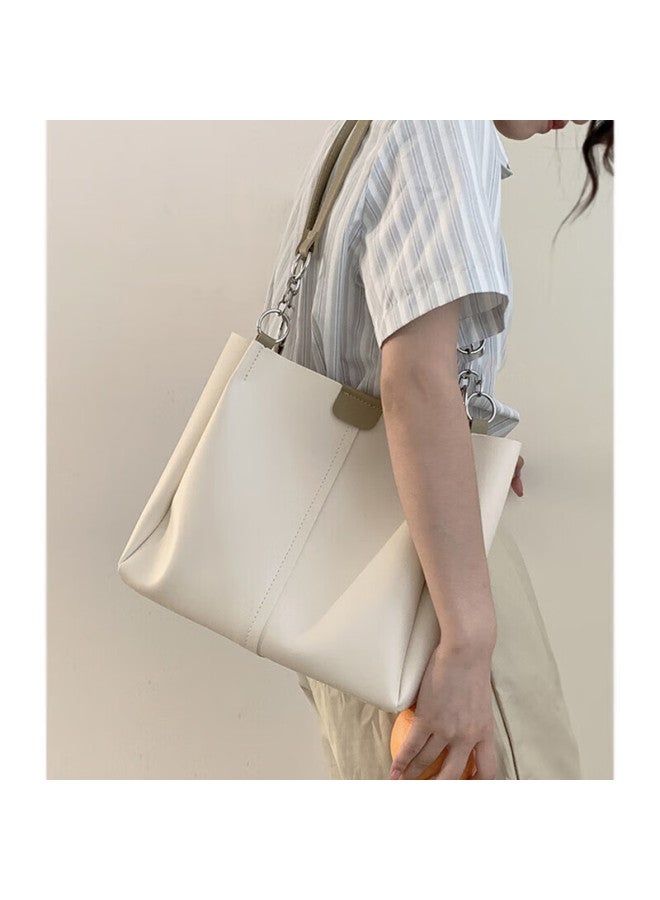 Viney Leather Handbag, Women's Large Capacity Tote Bag, Commuter Shoulder Bag, Practical Birthday And Mother's Day Gift For Mom - Image 2