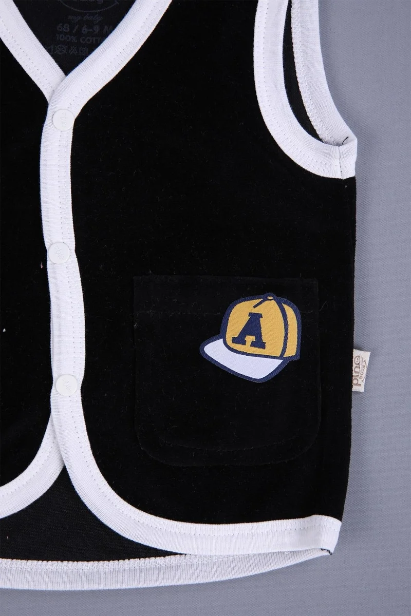 بيبي هولا Baby Girl, Boy, Velvet Printed Pocket Vest 3298