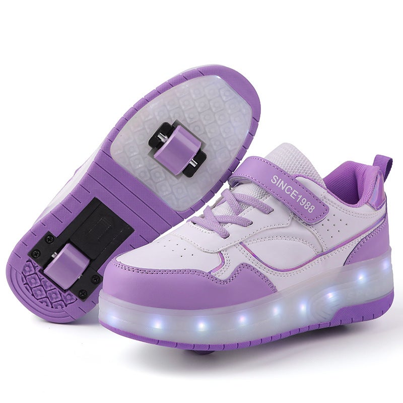 Heelys Shoes, Two-Wheeled Children'S Mesh Wheeled Shoes, Student Skating Roller Skating Shoes, Casual Sports Shoes For Walking - Image 2