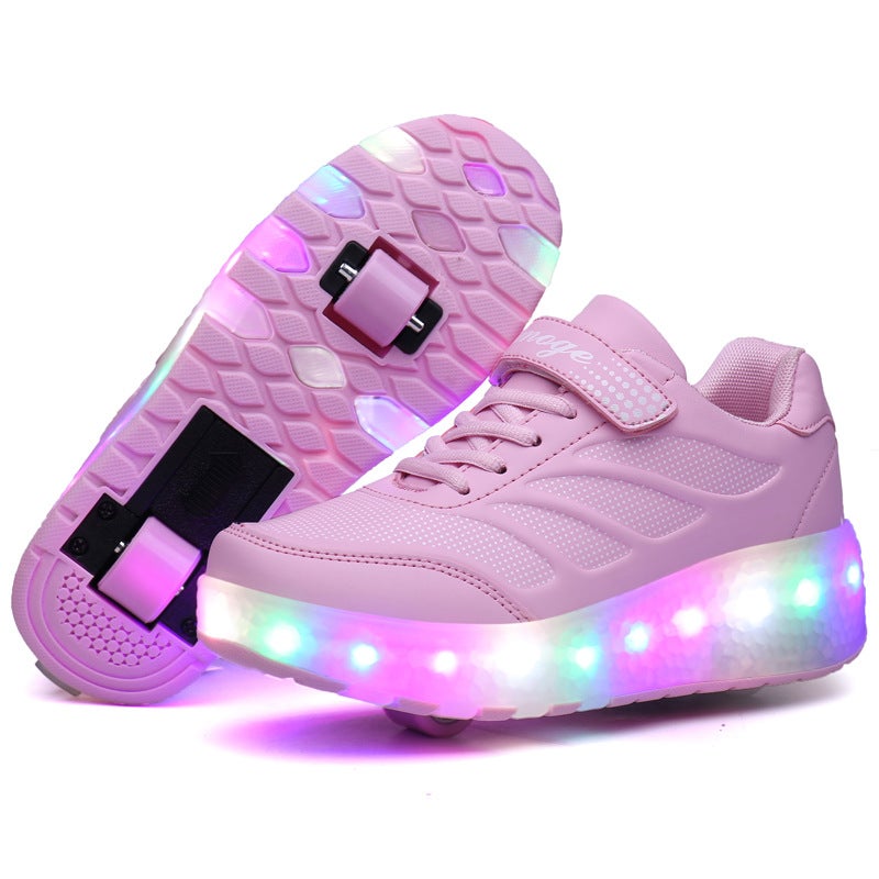 Heelys Shoes, Two-Wheeled Children'S Mesh Wheeled Shoes, Student Skating Roller Skating Shoes, Casual Sports Shoes For Walking - Image 4