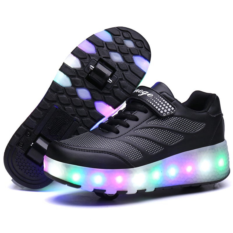Heelys Shoes, Two-Wheeled Children'S Mesh Wheeled Shoes, Student Skating Roller Skating Shoes, Casual Sports Shoes For Walking - Image 3