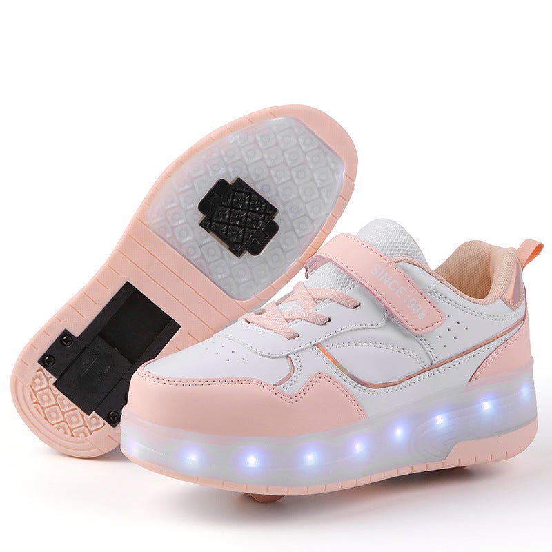 Heelys Shoes, Two-Wheeled Children'S Mesh Wheeled Shoes, Student Skating Roller Skating Shoes, Casual Sports Shoes For Walking - Image 5