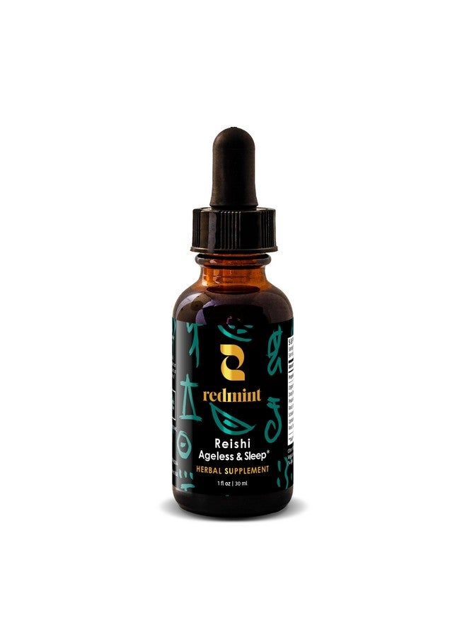 Redmint Reishi Mushroom Herbal Tincture - Ageless & Sleep | Natural Mushroom Supplement with TCM Herbs Dong Quai, Schisandra and More for Restful Sleep, Immune Support, Skin Health| 1 fl oz - Image 1