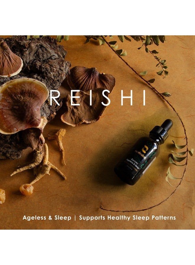 Redmint Reishi Mushroom Herbal Tincture - Ageless & Sleep | Natural Mushroom Supplement with TCM Herbs Dong Quai, Schisandra and More for Restful Sleep, Immune Support, Skin Health| 1 fl oz - Image 2