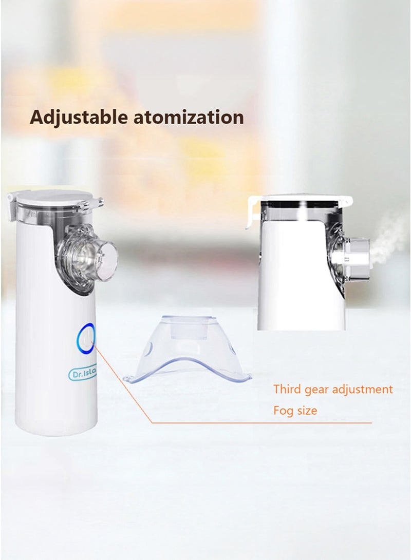 Dr.isla جهاز البخار المتنقل  للبالغين والاطفال، مرطب صغير بالموجات فوق الصوتية للاستخدام المنزلي والسفر، مع اقنعة وقطع للفم (جهاز استنشاق) - Image 4