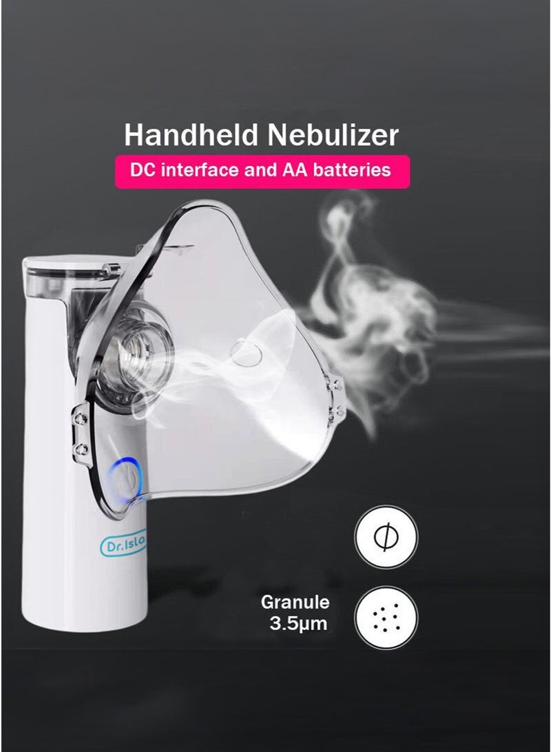 Dr.isla جهاز البخار المتنقل  للبالغين والاطفال، مرطب صغير بالموجات فوق الصوتية للاستخدام المنزلي والسفر، مع اقنعة وقطع للفم (جهاز استنشاق) - Image 1