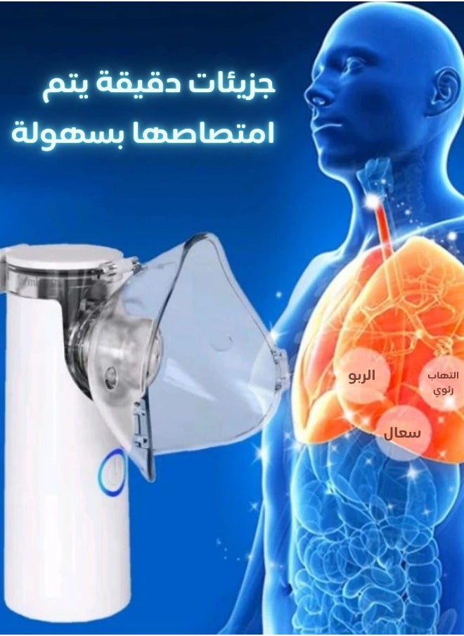 Dr.isla - Portable Nebulizer for Adults and Children, Handheld Mesh Inhaler, Mini Ultrasonic Humidifier for Home and Travel Use, Mesh Inhalators with Masks and Mouthpieces - Image 1