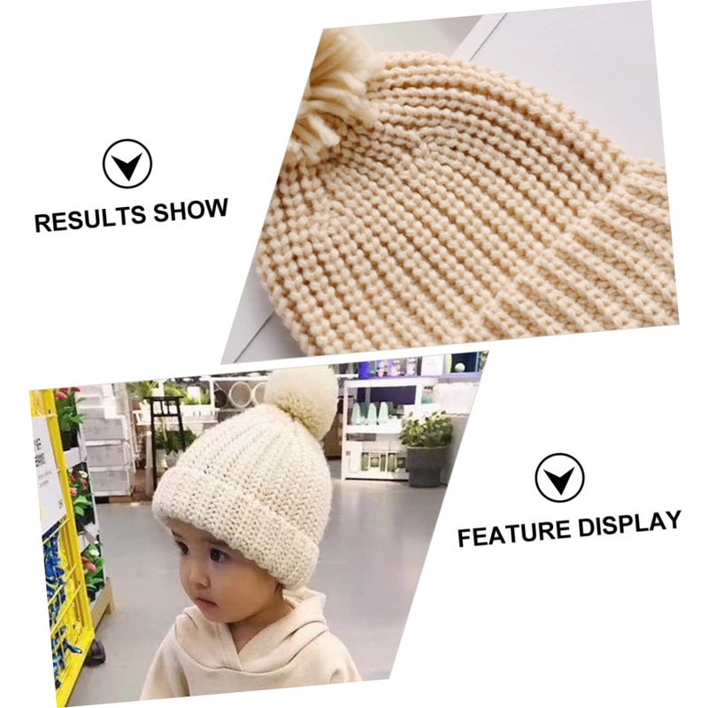 قبعة صوف محبوكة للأولاد، قبعة دافئة بلون الحلوى، هدية للمولود الجديد في الخريف والشتاء - Image 4