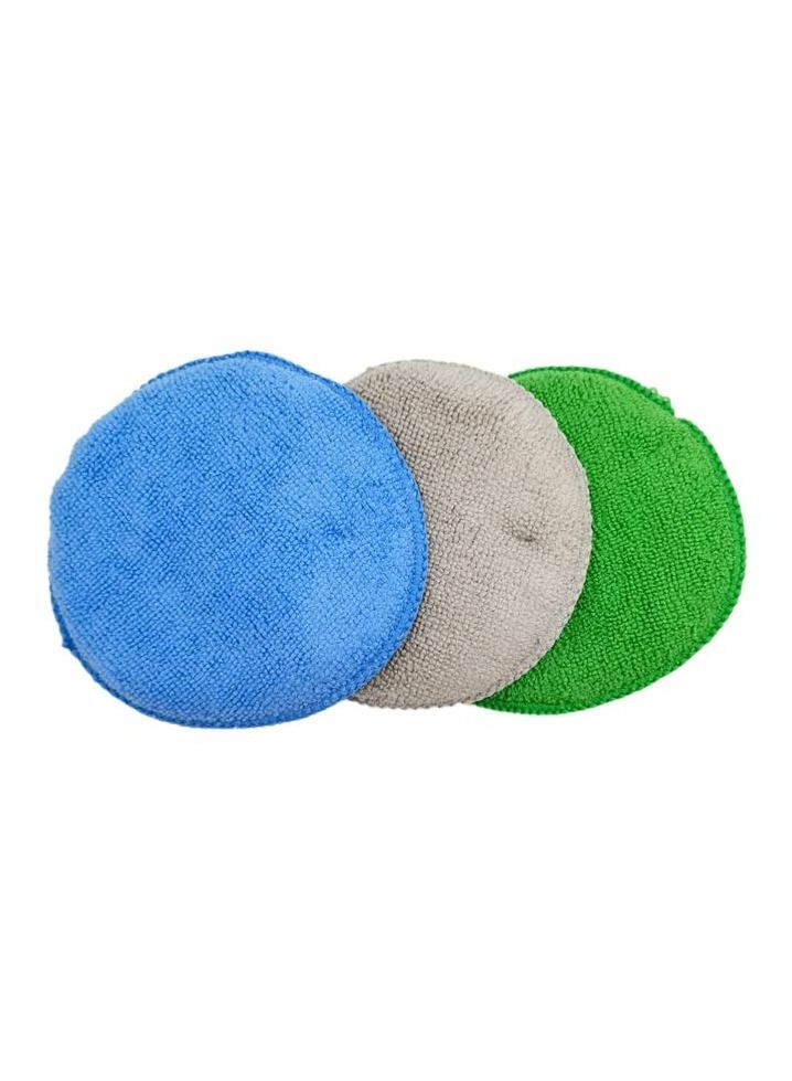 Safi WAX Car Polishing Pad Microfiber Applicator Pads Wash Car Wash Dry Car Washing  3 Pcs Set SAFI WAX MOB25 - Image 1
