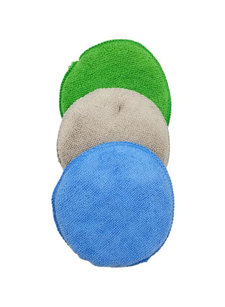 Safi WAX Car Polishing Pad Microfiber Applicator Pads Wash Car Wash Dry Car Washing  3 Pcs Set SAFI WAX MOB25 - Image 2
